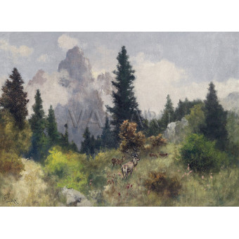 РЕПРОДУКЦИИ НА КАРТИНИ Благороден елен на поляна (1941)